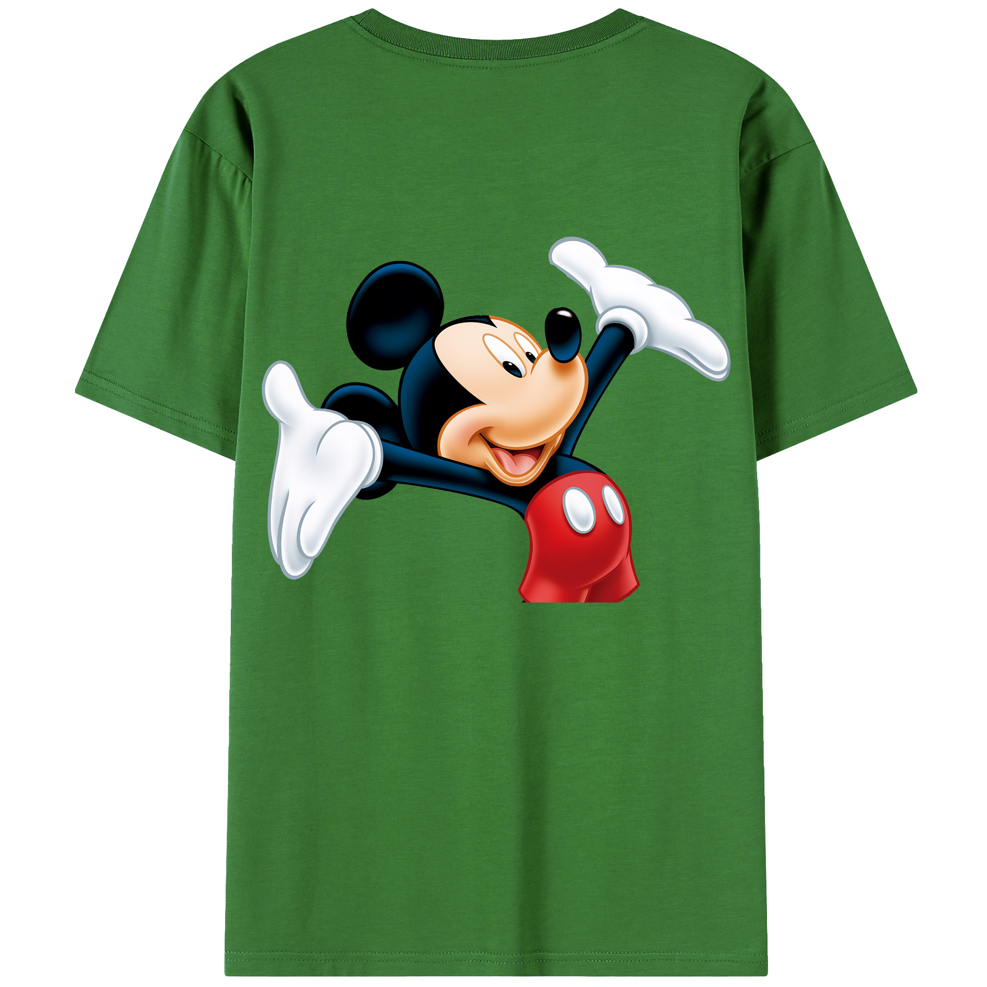 （画像用） ミッキーマウス Mickey Mouse レディース半袖Tシャツ(バックプリント)